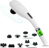Megawise Cordless Back Massager For Shoulders, Waist, Legs, Rechargeable 3200Mah Battery, 5 Speed And 5 +2 Massage Nodes 5 Hard, 2 Soilicone Nodes, Massage While Moving Around(Off White Cordless)