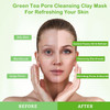 Anai Rui Green Tea Mask, Clay Mask For Poreless Deep Cleanse, Green Tea Face Mask Blackhead Remover With Kaolin, Aloe, Collagen, Pore Minimizer, Hydrating, Moisturizing