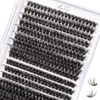 Lash Clusters 320Pcs Individual Lashes 60D&80D Diy Lash Extensions D Curl Lash Clusters False Eyelashes Natural Look 10-16Mm Mix Cluster Eyelash Extensions Easy To Use (60D+80D-0.07D)