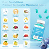 2 Pack Biotin Gummies 15000 Mcg With Collagen & Keratin For Hair Skin Nails & Joints- Women Men, Kids - 120 Blueberry Flavored Gummies