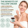 Beef Tallow For Skin, Tallow And Honey Balm (4.2 Oz), Tallow Face Moisturizer, Organic Grass Fed Whipped Beef Tallow With Honey Beeswax, Deeply Moisturizing For Face & Body, Unscented Fast Absorption