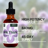 Milk Thistle 2 Fl Oz Liquid Extract - Natural Liver Support Drops - Cleanse And Detox Herbal Supplement - Silybum Marianum Tincture For Man & Woman - Family Size - High Potency - 45-Day Supply
