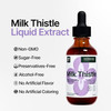 Milk Thistle 2 Fl Oz Liquid Extract - Natural Liver Support Drops - Cleanse And Detox Herbal Supplement - Silybum Marianum Tincture For Man & Woman - Family Size - High Potency - 45-Day Supply