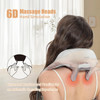 6D Kneading Neck Massager, Cordless Electric, Heat, Adjustable Strap, 2.2Lb, For Shoulder, Back, Deep Tissue, Relief Pain & Stress