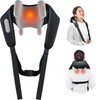 Neck Massager For Pain Relief Deep Tissue Adjustable Massage Speed Heat Cordless Shiatsu Neck Back Massager Pillow For Neck, Traps, Back Christmas Gifts For Mother Women Men (Black)
