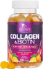 Collagen Gummies With 2500Mcg Biotin, Vitamin C & Zinc - Hydrolyzed Collagen Peptide Type 1 & 3 Supplement - Advanced Hair, Skin & Nail Growth Support For Women & Men, Gluten Free, Non-Gmo - 120 Count