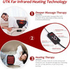 Utk Far Infrared Vibrating Heating Pad With Vibration Massage For Lower Back Pain. 3 Vibration Modes, Smart Controller, Hot Enough (103℉-159℉)，Back Pain Relief,S-Xxxxl