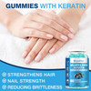 Biotin Gummies With Collagen For Adults Women & Men - Hair Skin Nails Gummies With Biotinis - Vitamins Gummies For Woman - 60 Gummies Hair Vitamins - Vegan, Non-Gmo - Biotin 15000Mcg