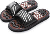 Acupressure Foot Mat Pebble Massager Relaxer Pain Relief Health Sandals Slippers Relaxation Gifts For Men Women (Black25)