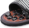 Acupressure Foot Mat Pebble Massager Relaxer Pain Relief Health Sandals Slippers Relaxation Gifts For Men Women (Black25)