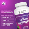 Dr. Berg Black Elderberry Capsules (Advanced Immune Support) With 15,000 Iu Vitamin D, 60 Mg Of Zinc, & 90 Mg Of Camu Camu - (4-In-1) Sambucus Elderberry Immune Support Supplement - 90 Capsules