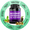6-In-1 Organic Maca Root & Ashwagandha Capsules 1710Mg W/Dhea & Black Pepper Fruit Extract - Maca Root Capsules For Women & Men - Stamina, Bone And Mood Support Supplement,120 Capsules (40 Servings)