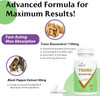 99% Ultra Purity Ascuoli Trans-Resveratrol 1100Mg, 3-In-1 Advanced Formula Organic Resveratrol Supplement, Max Antioxidant Anti-Aging, Skin Health, Cell Repair Boost Nad+, Immune & Energy, 60 Capsules
