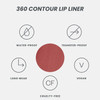Wonderskin Lip Liner Pencil - 360 Contour Lipliner, Long Lasting, Sharpenable, Waterproof And Transfer-Proof Nude Lip Liner Pencil (Ruby)