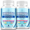 (2 Pack Immune Support Supplement, 10-In-1 Immune Defence With Vitamin C B6 B12 Vit D, Zinc, Echinacea Quercetin Turmeric Black Elderberry Extract Immune Boosters For Adult