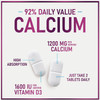 Calcium Supplement For Women 1200 Mg Plus 1600Iu Vitamin D3, Bone Health, Teeth & Immune Support - Calcium With Extra Strength Vitamin D High Absorbable Premium Calcium Carbonate - 60 Tablets