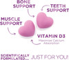 Calcium Supplements For Women + 400 Iu Vitamin D3 - Sugar-Calcium Chews Gummy For Bone & Immune Support, Supports Teeth & Bone Strength, Chewable Calcium Supplement For Women & Men - 60 Gummies