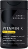 Sports Research Vitamin K Multi-Spectrum - Three Types Of Vitamin K: K1, K2 Mk-4 & K2 Mk-7 - Vegan Friendly, Plantgel Capsule - 60 Softgels