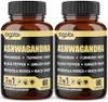 2 Packs 60 Capsules - 8050Mg Ashwagandha Extract Supplement - 7In1 With Fenugreek, Maca, Turmeric, Rhodiola, Ginger & Black Pepper - Spirit, Immune & Energy Support - 4 Month Supply