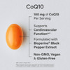 Sports Research Coq10 (100Mg) Enhanced W/Coconut Oil & Bioperine (Black Pepper) For Better Absorption  Vegan Certified, Non-Gmo Verified (120 Veggie Softgels)