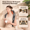 Boriwat Neck Massager For Neck Pain Relief, Cordless Deep Tissue 5D Kneading Massager With Heat, Neck And Shoulder Massage Pillow For Neck