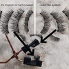 Magnetic Eyelashes Without Eyeliner, Reusable Magnetic Eyelash Kit Dual Magnetic Eyelashes Dual Magnetic Lashes, Magnetic Eyelashes Natural Look Natural And Bushy (16Pcs-4Pairs）, 16Pieces