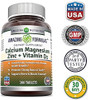 Amazing Formulas Calcium Magnesium Zinc + D3 Supplement  150 Tablets  Non-Gmo  Gluten- Made In Usa