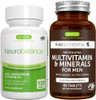 Neurobalance + Multivitamin & Minerals For Men Vegan Bundle, High Absorption Zinc, Magnesium & B6 Supplement + Sustained Release Multivitamin By Igennus