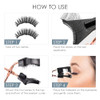 Magnetic Eyelashes, 3D Natural Look Dual Magnetic Lashes Kit With Applicator & Eyelash Comb, Light Weight And Waterproof Magnetic Eyelashes No Glue, 8 Count, New