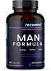 Man+ Formula  Male Vitality Boost Supplement For Increased Energy, Libido, Prostate Health  Essential Vitamins Support
