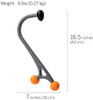 Triggerpoint Performance Therapy Acucurve Massage Cane For Neck, Back And Shoulders, Gray/Orange