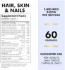 Hair Shield  Hair Skin And Nails Vitamins For Hair Growth And Stronger Nails, Biotin Vitamins With Calcium & Zinc For Women And Men, 120 Capsules