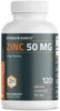 Bronson Zinc 50 Mg High Potency One Year Supply Supports Immune, Antioxidant & Skin Health - Non-Gmo, 360 Vegetarian Tablets