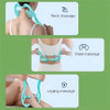 Manual Cervical Neck Massager,With 6 Wheels And 12 Magnets, It Can Be Used To Massage The Cervical Spine, Waist And Legs, Relieve Pain, Prevent Muscle Relaxation, And Promote Blood Circulation. (Blue)