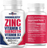 Immunoblaster Zinc Quercetin 500Mg With Vitamin D And C Antioxidant Immune Support High Potency Quercetin Zinc Supplement For Men And Women - Gluten, Soy, & Dairy - 60 Count (Pack Of 1)