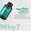 Naturalis Vegan Vitamin D3 + K2 From Algae  5000Iu Vitamin D With 120Mcg Mk7 Vitamin K  Vegan Society Certified, Sustainably Sourced, Better Than Animal Derived  60 Veggie Softgels