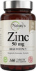 Zinc 50Mg [High Potency] Supplement - Immune Support System From Natural Zinc (Oxide/Citrate) 100 Tablets, Made By Nature’S Potent.