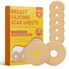 Silicone Scar Sheets For Breast 12 Pack - Medical Scar Removal Sheets - Silicone Sheet Breast Post Surgery Supplies For Scars Treatment - Areola Gel Circles (3 In)
