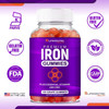 Lifecentrichealth Iron Gummies For Adults & Kids  Biotin Zinc Vitamin B Folic Acid Gummies  Vegan Gluten Blood Builder Anemia Supplements  Tasty Energy Boosting Iron Supplement For Women & Men