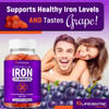 Lifecentrichealth Iron Gummies For Adults & Kids  Biotin Zinc Vitamin B Folic Acid Gummies  Vegan Gluten Blood Builder Anemia Supplements  Tasty Energy Boosting Iron Supplement For Women & Men