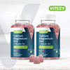 Calcium Magnesium Zinc Gummies With Vitamin D3 - Supports Bone Health, Nerve & Immune Function - Calcium Magnesium Zinc D3 Supplement For Adults & Teens - Gmo - Chewable Raspberry Flavored Gummy