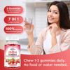 Iron Gummies - With Calcium, Zinc, Folate & Vitamin B12, C,B6 For Adults & Kids - Blood Builder & Energy Support For Iron Deficiency, Anemia, Vegan - 60 Gummies