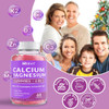 Sugar Calcium Gummies 600Mg W/Vitamin D3 K2, Potassium, Calcium Magnesium Zinc Gummies For Bone, Muscle & Immune, Algae Calcium Magnesium 2:1 Ratio Calcium Supplement For Women & Men - Vegan