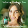 Immune Bliss - Broad Spectrum Daily Wellness Support For Seasonal Sickness  L-Lysine Monolaurin Probiotic Prebiotic Blend  Provides Natural Defense  Vegan Vegetarian Non-Gmo  60 Capsules