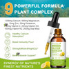 Calcium Magnesium Zinc Liquid With Vitamin D3, Magnesium Glycinate Plus Vitamin C K2 High Absorption Plant Calcium Supplement For Heart & Bone Gluten Free，Sugar- 60 Servings  Lemon Flavor