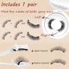 Magnetic Lashes, Magnetic Eyelashes With Applicator, No Glue Needed Magnetic Eyelashes, Reusable Natural Look Magnetic Lashes (#05 Fuller)