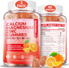 Sugar Calcium Magnesium Zinc Supplement Gummies With Vitamin D3 & B12 For Women And Men High Absorption Calcium Magnesium Supplement For Bone & Teeth Strength, Muscle & Immune (120 Counts)