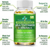 Natural Multivitamins & Minerals, Whole Food Supplement - Vegan + B-Complex + Calcium + Magnesium + Zinc, For Men & Women, Complete Nutritional Support- 120 Capsules, 60 Day Supply