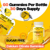 Sugar Calcium Citrate Gummies 1200Mg With Vitamin D3 K2, Magnesium, Zinc, Msm For Men & Women, Bone, Muscle, Immune Support, Ultimate Absorption Calcium Supplement, Vegan, 60 Count