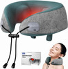 Puboo Neck Massager Pillow With Heat, Deep Tissue Shiatsu Shoulder Massager For Pain Relief, Christmas For Neck And Back Pain Solution, Portable Cordless Design For Home, Office, Travel